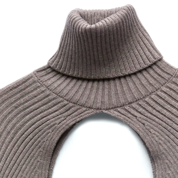 ZARA Arm Warmer Shoulder Turtleneck Sweater - Picture 4 of 7